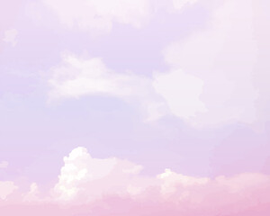  Clouds sky blue pink background art colorful