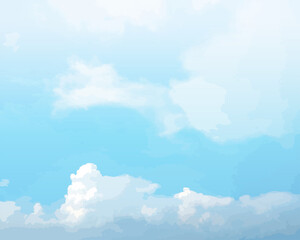  Clouds sky blue pink background art colorful