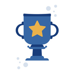 Trophy cup, award for achievements. Vector design. element