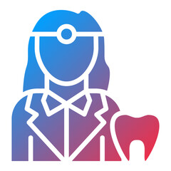 Obraz premium Vector Design Female Dentist Icon Style