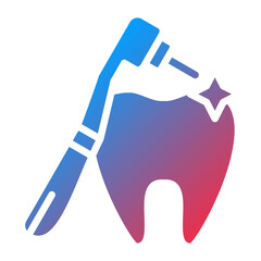 Vector Design Dental Cleaning Icon Style