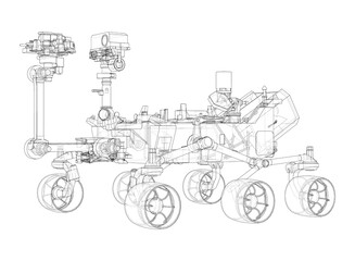 Fototapeta na wymiar Mars Rover. 3d illustration