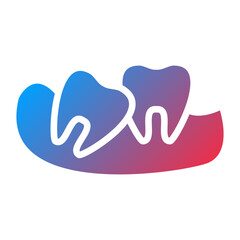 Vector Design Wisdom Tooth Icon Style