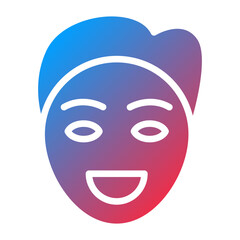 Vector Design Smiling Man Icon Style