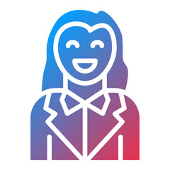 Vector Design Smiling Women Icon Style