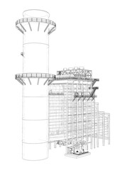 Industrial equipment. 3d illustration