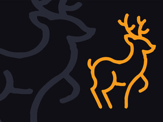 Christmas card with deer