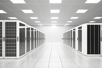 3D data storage server room