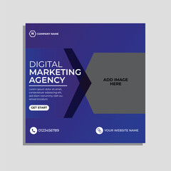 social media post template design, modern social media post design for digital marketing agency and other