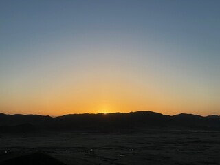 sunset in the mountains