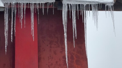 icicles on a white background