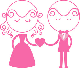 Wedding invitation logo icon isolated symbol vector illustration