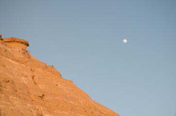 moon over the mountains