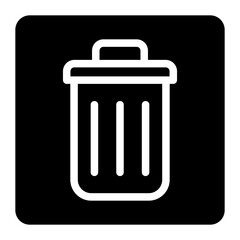 trash glyph icon