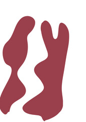 Red Abstract Shapes Decor