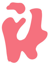 Red Abstract Shapes Decor