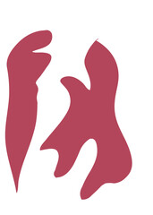 Red Abstract Shapes Decor