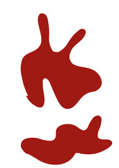 Red Abstract Shapes Decor