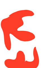 Red Abstract Shapes Decor