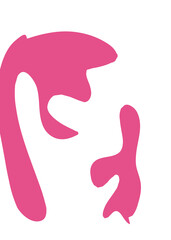 Red Abstract Shapes Decor