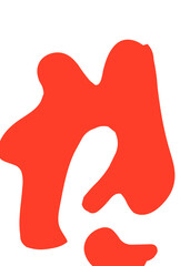 Red Abstract Shapes Decor