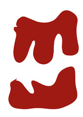 Red Abstract Shapes Decor