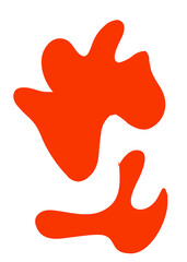 Red Abstract Shapes Decor