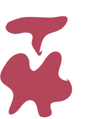 Red Abstract Shapes Decor