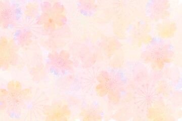 Fototapeta na wymiar 可愛いピンクの桜の花の春の背景 花の壁紙