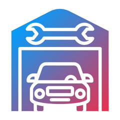 Vector Design Service Station Icon Style