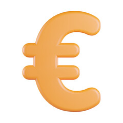 Euro Currency Symbol 3D Icon