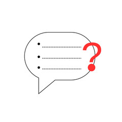 question mark speech bubble