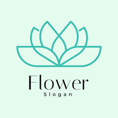  Flower logo vector template, market shop, business store, Monoline style, line Flower logo design inspiration	
