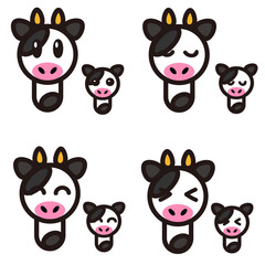 牛の親子_表情差分