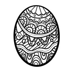 black and white easter egg