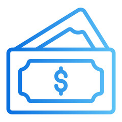 dollar gradient icon