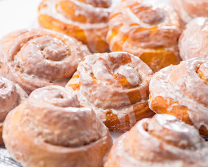 Sinabon buns with white icing