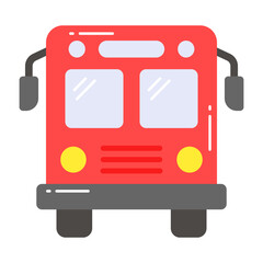 Modern vector of public transport, school bus icon