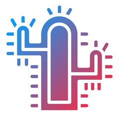 Vector Design Cactus Icon Style