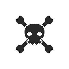 Skull logo icon vector