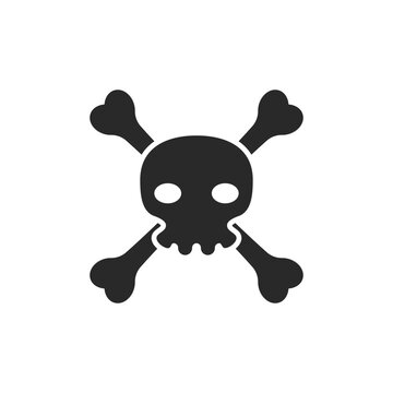 Skull logo icon vector