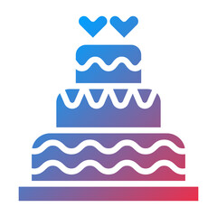 Vector Design Wedding Cake Icon Style