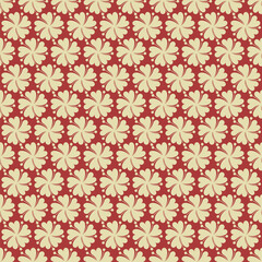 Vintage floral pattern with minimalist flowers