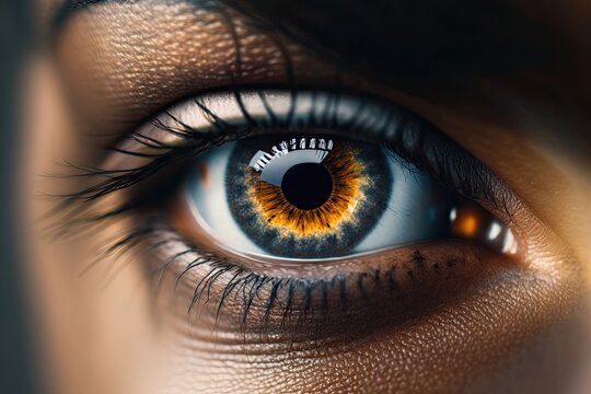 Clean and Sharp Close-Up of a Beautiful Black Human Eye
