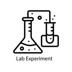 Lab Experiment Vector Outline Icons. Simple stock illustration stock