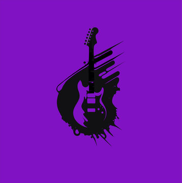 Acoustic guitar musical instrument flat vector icon for music applications and websites. guitar illustration design