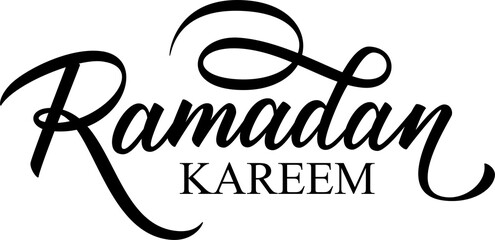 Ramadan Kareem. Hand drawn lettering. Creative calligraphy for Ramadan holiday greetings and invitations. PNG file.	