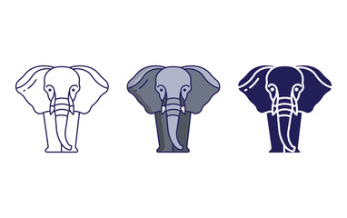Obraz premium Elephant vector icon