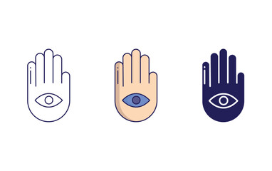 Obraz premium Buddha Hand vector icon