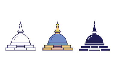 Stupa vector icon